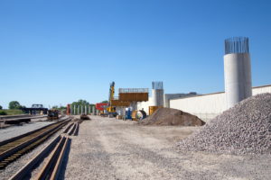 TEXRail train track construction at Peach Yard Cold Springs Road Fort Worth, Texas