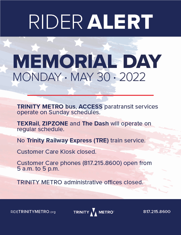 Memorial Day 22 rider alert 8_5x11