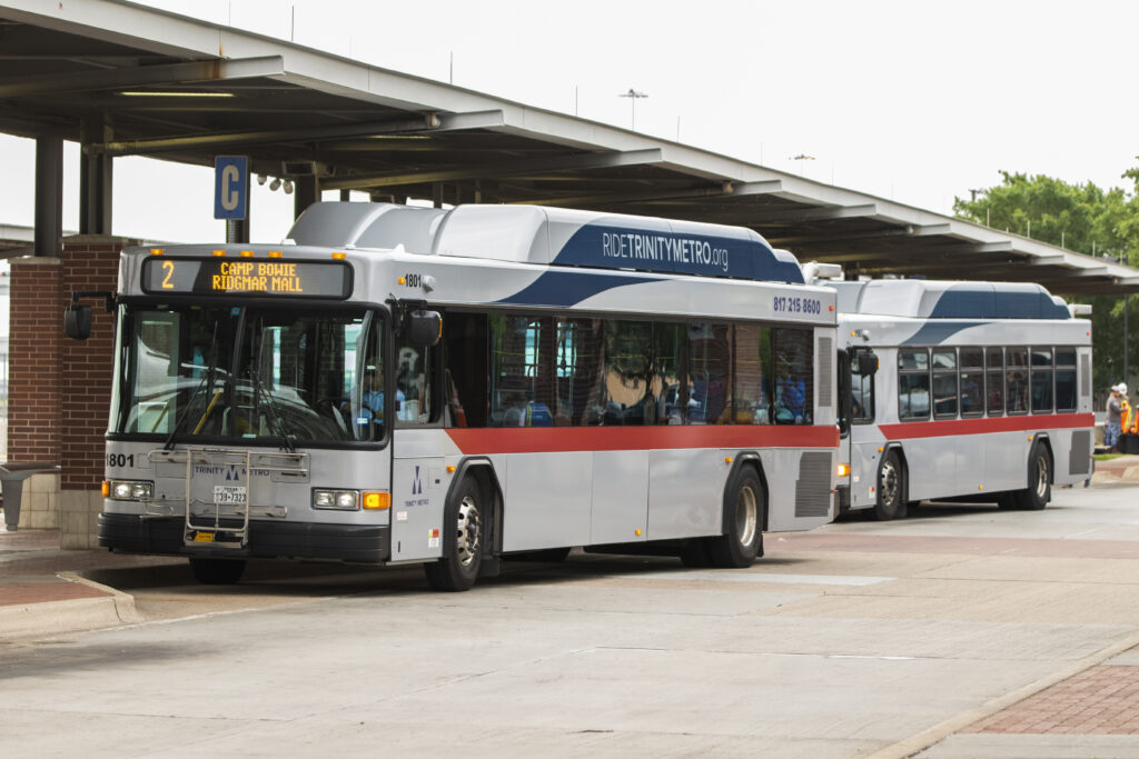 Trinity Metro Bus at Fort Worth Central Station