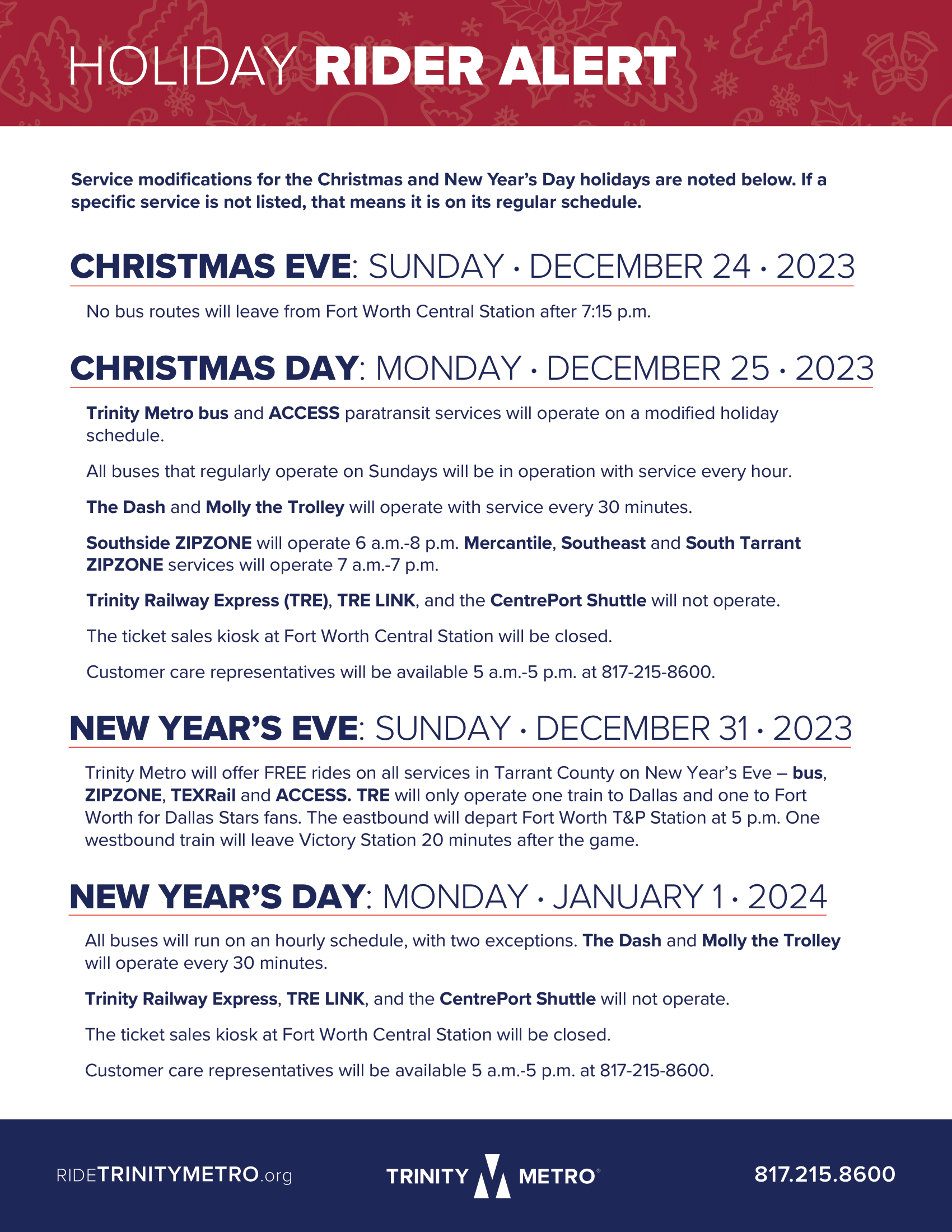 Holiday Rider Alert - Flyer - ENG-1